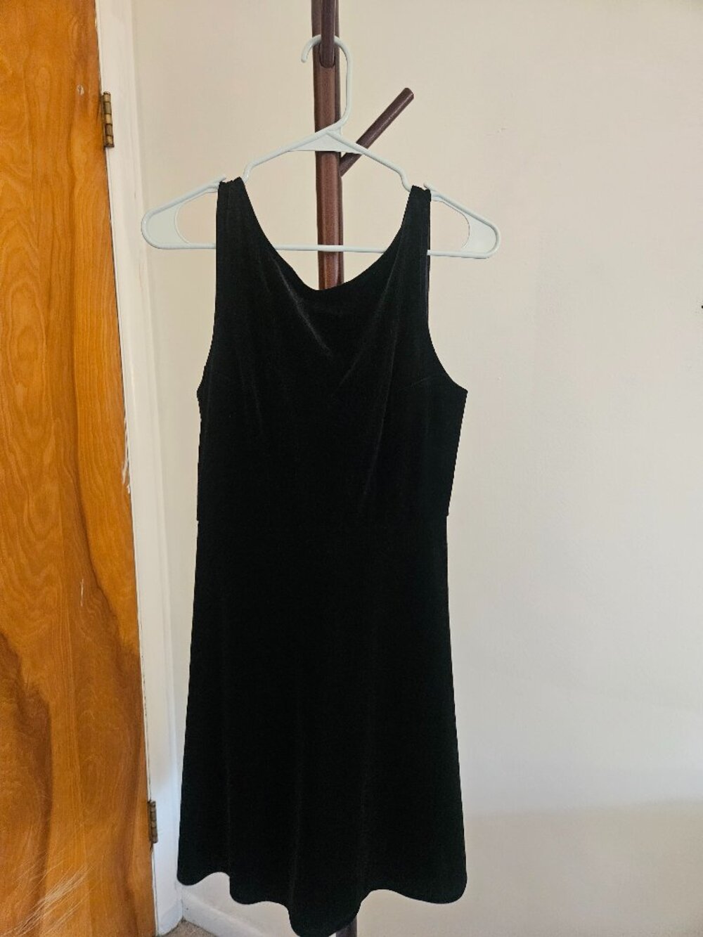 Express Black Cocktail Velvet A-Line Dress Size S